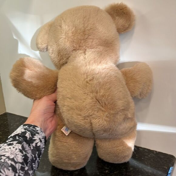 Vintage Gund Bear Plush Stitch 16" ECU Brown Beige Black Nose 1979 - Picture 5 of 7